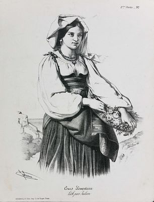 Бернар-Ромен Жюльен (Bernard-Romain Julien) (1802-1871). Итальянка. 1840-е. Бумага, литография. 
