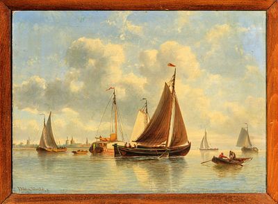 Иоганн Якоб Антон Хильвердинк (Johann Jacob Anton Hilverdink) (1837-1884). Пейзаж с 