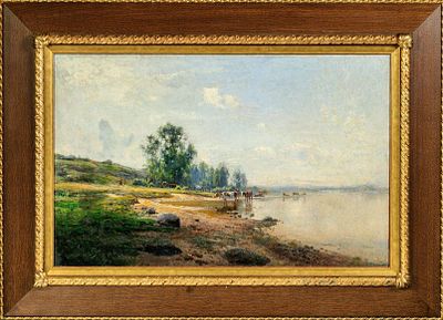 Клодт Николай Александрович (1865-1918). На пастбище. Конец 1880-х - начало 1890-х. Холст 