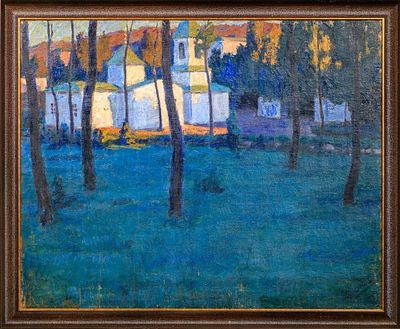 Фогель Борис Александрович (1872-1961). Ночной пейзаж. Конец XIX - начало ХХ века. Холст 