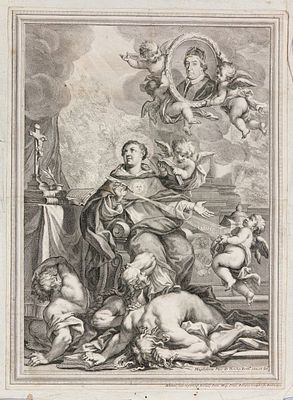 Арнольд ван Вестерхаут (Arnold van Westerhout) (1651-1725). Фома Аквинский с портретом папы 