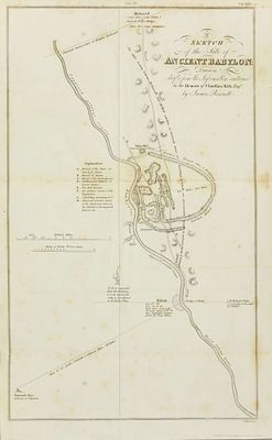 Джеймс Бэзир II (James Basire II) (1769–1822). План Вавилона. Для книги Клаудиса Рича "Рассказ 