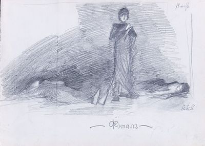 Владимиров Василий Васильевич (1880-1931). "Финал". Начало ХХ века. Бумага, карандаш. 24,2 х 33 