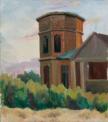 Неизвестный художник. Россия. Пейзаж. 1950-е. Картон, масло. 28 х 25 см. Происходит из собрания 