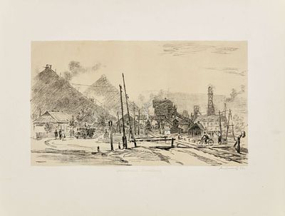 Вихтинский Виктор Иванович (1918–2003). Угольный Донбасс. 1957. Бумага, литография. 42 х 54,2 