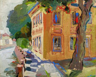 Неизвестный художник. Россия. Летний дворец Петра I. Набережная Фонтанки. 1960-е. Бумага 