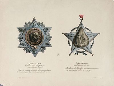 Шарль Филипон (Charles Philipon) (1800-1861). Нагрудные знаки. Середина XIX века. Бумага 
