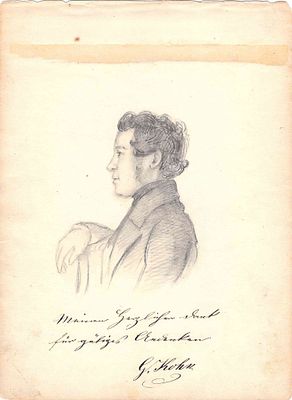 Г. Кохн (G.Kohn) (Конец XIX - начало ХХ века). Мужской портрет. Конец XIX - начало ХХ века. Бума 