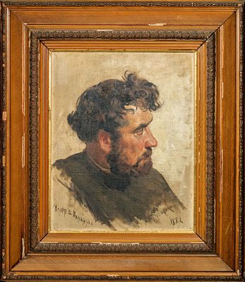 [Академик ИАХ] Кившенко Алексей Данилович (1851-1895). Портрет Федора Таранухи. 1882. Холст на 