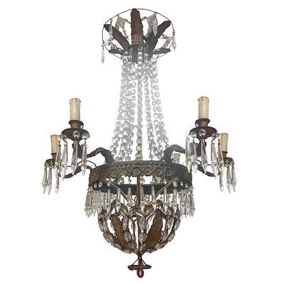 Lampadario a sei luci - Lampadario a sei luci H cm 83X60