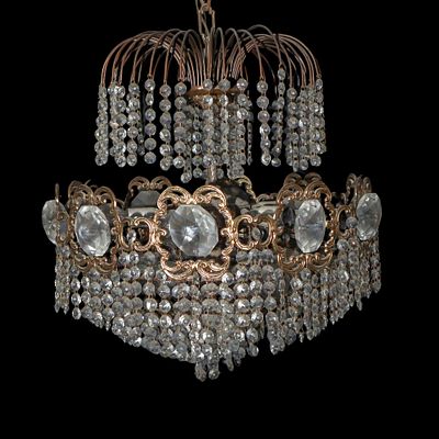 Lampadario con brindoli a 10 luci - Lampadario con brindoli a 10 luci cm 47X47