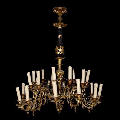 Lampadario a 24 candele, 19th century - Lampadario a 24 candele, 19th century H cm 100x90 Con 