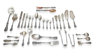 CESA Argentiere - Importante e completissimo Servizio di posate in argento da 12 modello " 