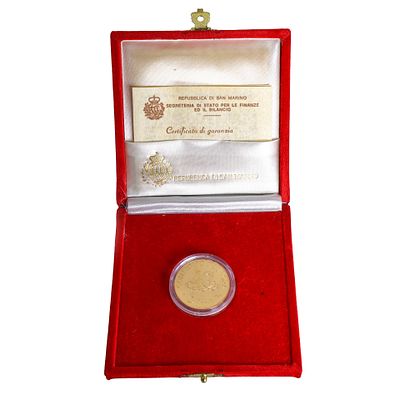 Moneta d'oro a corso legale 5 Scudi, 1989 - Moneta d'oro a corso legale 5 Scudi, 1989 Titolo 