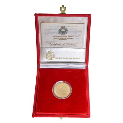 Moneta d'oro a corso legale 5 Scudi, 1992 - Moneta d'oro a corso legale 5 Scudi, 1992 Titolo 