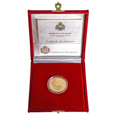 Moneta d'oro a corso legale 5 Scudi, 1993 - Moneta d'oro a corso legale 5 Scudi, 1993 Titolo 