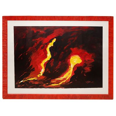Gilda Gubiotti (XX secolo) - Etna in eruzione, 20&deg; secolo - Gilda Gubiotti (XX secolo) - Etna 