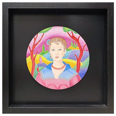 Luca Alinari (1943 - Firenze 2019) - Tondo con volto di donna - Luca Alinari (1943 - Firenze 2019) 