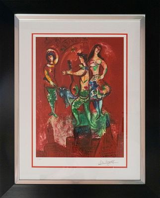 Marc Chagall Carmen Limited Edition on paper after Marc Chagall. The signature is in the plate. 