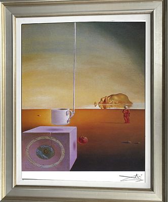 Salvador Dali color plate lithograph on paper. Approx 24x20 inches Custom framed and includes 