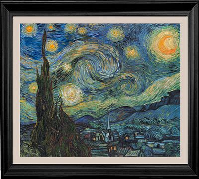 Vincent Van Gogh Starry Night Limited Edition on canvas Hand embellished on canvas after Van Gogh. 