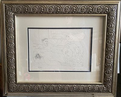 Pablo Picasso lithograph numbered limited edition of 300 with official Museum stamp. Pablo 