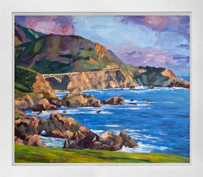 Original mixed media on canvas by David Lloyd Glover. Beach View Original mixed media on canvas 