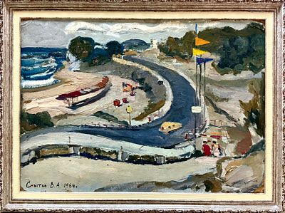 Снытко В.А. &laquo;Трасса Владивосток&raquo; 1964 год. Картон, масло. Размер 50х70 см. Снытко Владимир 