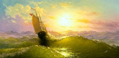 Кириллов С. МР23 Холст, масло. Размер 25х50 см. Подпись автора в правом нижнем углу.