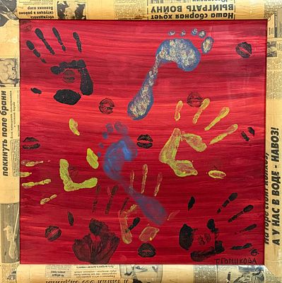 Горшкова Т.В. &laquo;Сайз&raquo; 2025 год. Холст, масло. Размер 50х50 см.