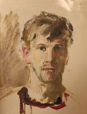 Моисеенко Е.Е. Этюд. 1970-е годы. ТР23 Картон, масло. Размер 31х24,5 см. Моисеенко Евсей 