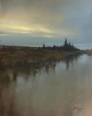 Фесечко Д. "Свет 1" 2023 год. Холст, масло. Размер 50х40 см. Фесечко Дмитрий - Член Творческого 