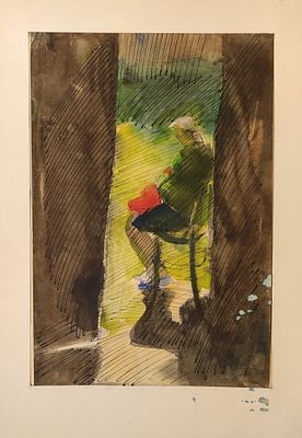 Беззубов Ю.И. 1970-е годы. Бумага, акварель, карандаш, тушь. Размер 30х20 см. Юрий Иванович 