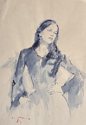 Свиридов С.А. 2013 год. Бумага, акварель. Размер 32х21 см. Подпись автора в левом нижнем углу. . 