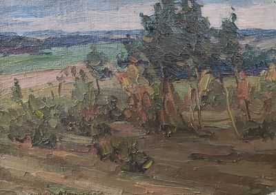 Журухин Е. АЛ23 Картон, масло. Размер 25х35 см. Евгений Журухин родился во Владимирской 