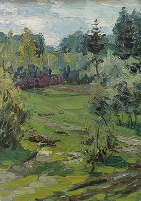 Журухин Е.АЛ23 Картон, масло. Размер 36х26 см. Евгений Журухин родился во Владимирской области. 