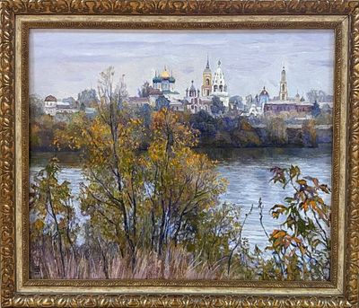 Захаров О.Б. &laquo;Утро под Коломной&raquo; 2021 год. Холст, масло. Размер 50х60 см. Подпись автора в 