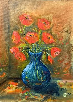 Горшкова Т.В. &laquo;Маки&raquo; Холст, масло. Размер 40х30 см.