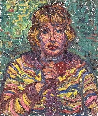 Карабчиевский Д.Ю. 1980-е годы. МР23 Холст без подрамника, масло. Размер 70х60 см. . Дмитрий 