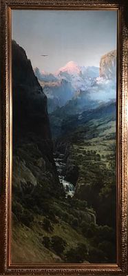 Сахаров А.А. "Дарьяльское ущелье" Конец XIX начало XX вв. Холст, масло. Оформлена в раму. 