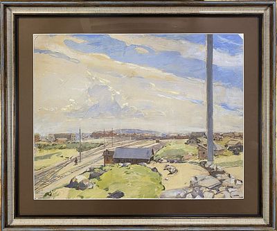 Добрынин П.С. 1927-1930-й год. Бумага, гуашь. Размер 42х54 см. ДОБРЫНИН ПЕТР СЕМЁНОВИЧ (1876 