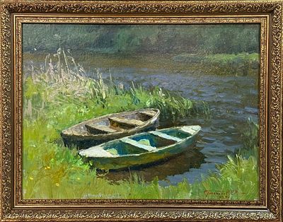 Гололобов Е.В. "Подруги" 2025 год. Картон, масло. Размер 30х40 см. Подпись автора в правом 