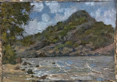 Подколзин А.А. 1970-е годы. МР23 Холст без подрамника, масло. Размер 35х50 см. . Александр 