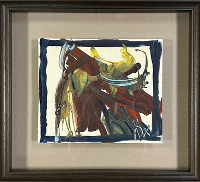 Михнов-Войтенко Е.Г. &laquo;Композиция&raquo; 1960 год. Бумага, гуашь. Размер 24х28 см. 
. Михнов-Войтенко 