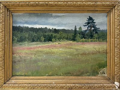 Владимиров И.А. "Опушка леса" 1908 год. СД23 Холст, масло. Размер 30х43,5 см. Иван Алексеевич 