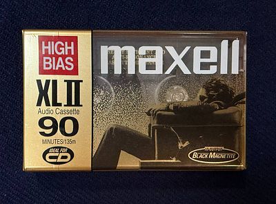 Аудиокассета Maxell XLII 90High bias. IEC Type II. Длительность записи: 90 мин. Запечатана.