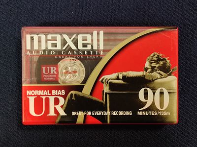 Аудиокассета Maxell UR90. Длительность записи: 90 мин. Запечатана.
