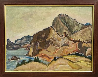 Воронков А.М. &laquo;В горах&raquo; 1960-е годы. ВЛ25 Холст, масло. Размер 37,5х49,3 см.