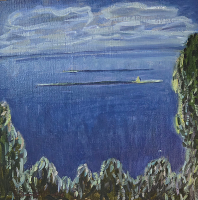 Смирнов М.Н. 1980-е годы. ГЗ23 Картон, масло. Размер 28х28 см. Смирнов Марат Николаевич (р. 