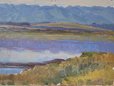 Алисов Н.В. 1970-е годы. ГЗ23 Картон, масло. Размер 24х33 см. Алисов Николай Васильевич (1929 